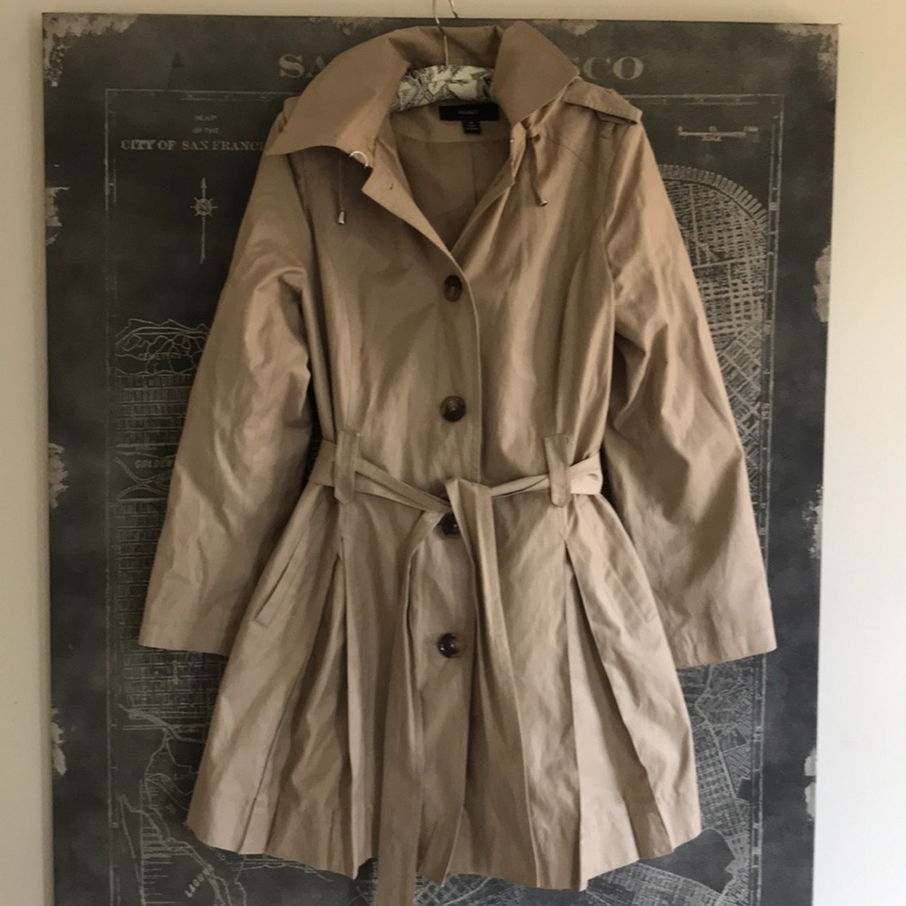 Tan trench coat